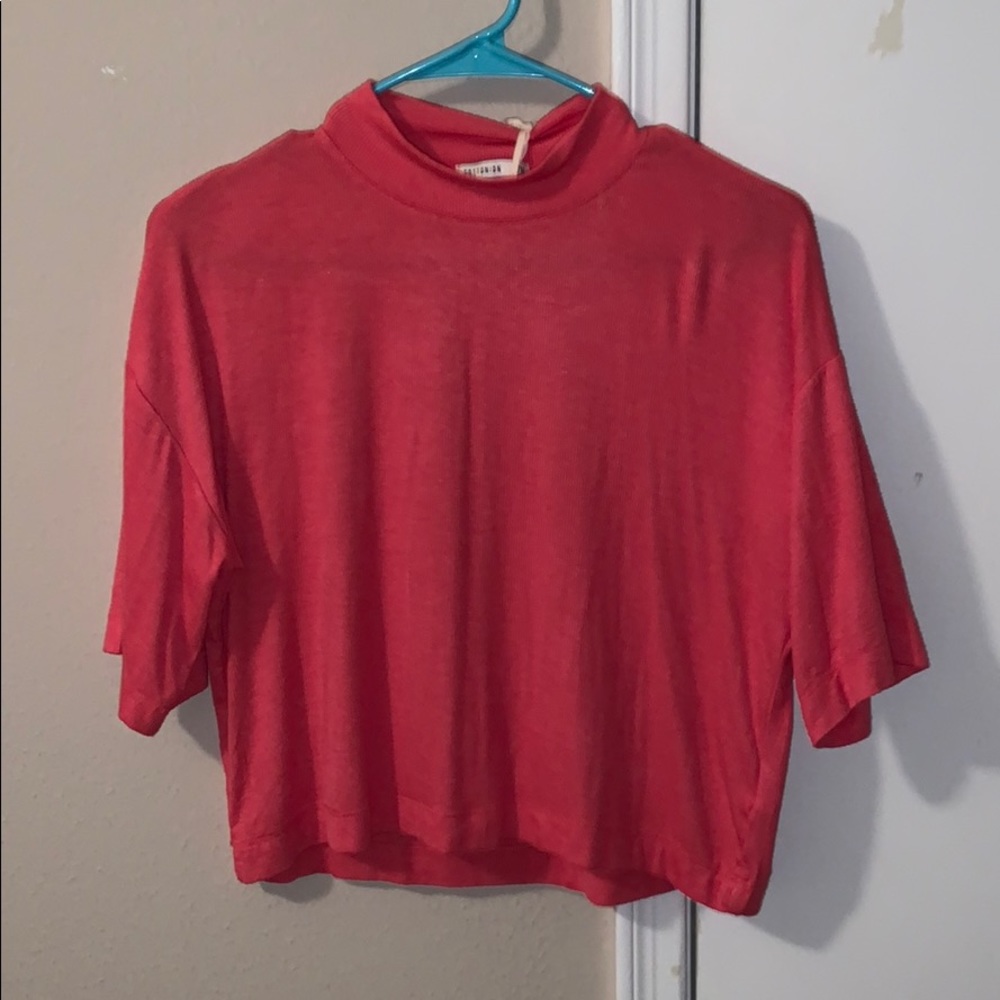NEW W TAGS reddish orange cropped t-shirt